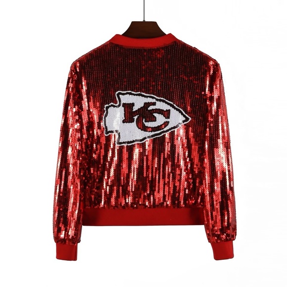 Sale‼️Kansas City Chiefs Sequin Jacket. No discount - Picture 1 of 9